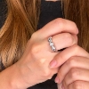 Billede af Ring hjerter, brill. 3* 0,015, 3* 0,01, 3* 0,005 w/vs 14 kt hvg. (hjertering)