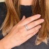 Billede af Ring hjerter, brill. 3* 0,015, 3* 0,01, 3* 0,005 w/vs 14 kt hvg. (hjertering)