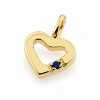 Billede af Vedhæng hjerte, safir 0,03 ct. 14 kt. 