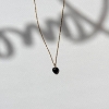 Billede af Jane Kønig Onyx Heart vedhæng 14 kt. guld