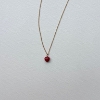 Billede af Jane Kønig Burgundy Heart vedhæng 14 kt. guld