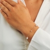 Billede af Mads Z "Stella" armbånd 14 kt. guld m. cz + kulturperler (17+1 cm)