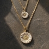 Billede af Lund Copenhagen Marguerit collier 11 mm forgyldt sølv (45-48 cm)