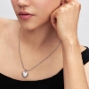 Billede af Pandora Mat Buttet Hjerte charm platinbelagt metalblanding