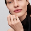 Billede af Pandora Funklende Stjerne Krydsene ring sølv + forgyldt metalblanding m. cz (str. 48)
