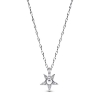 Billede af Pandora Funklende Stjerne Openwork halskæde sølv m. cz (38+7 cm)