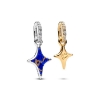 Billede af Pandora Delelige Stjerner Dobbelt charm sølv + forgyldt metalblanding m. cz
