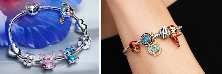 PANDORA Disney charms Lilo og Stitch og Marvel charms