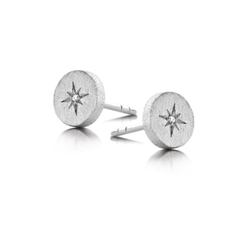 Spirit Icons ørestik North Star sølv med diamant